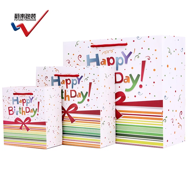 popular custom party favor fancy birthday paper bag