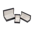 Custom fancy glossy lacqure wooden pen and cufflink storage packing box with leather inner for sale