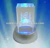 3D Laser Engraved Islamic Lighted Mosque Crystal Building Model Crystal Souvenirs With Base