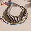 European standard 3 core grey plug cable PVC plug spiral cable spring cable