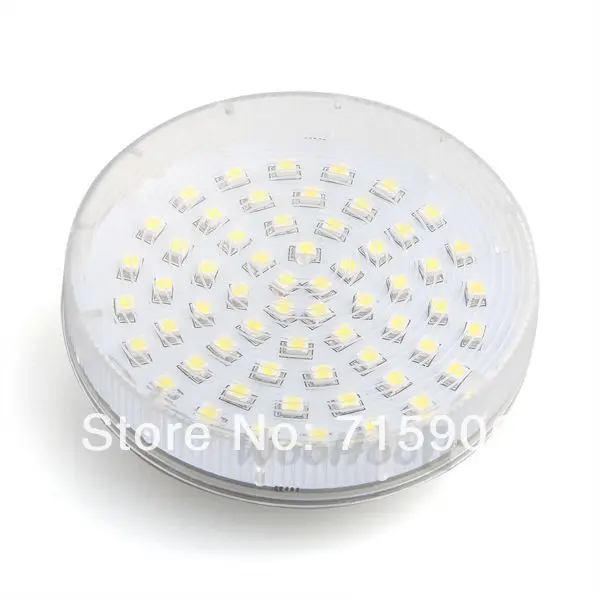 50piece/lot GX53 60 LED 3528 SMD 3W White Ceiling Down Light Bulb Spotlight 6500K free shipping