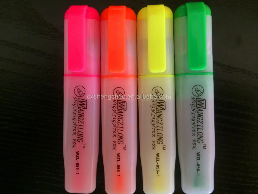 Multicolored Washable Highlighter Marker Stand Liquid Fluorescent