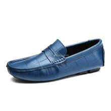 Stylish Daily Wear Slip on Footwear Men Leather Casual Shoe Sneaker Extra Soft Driving Shoes
