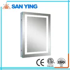 cETL CE RoHS IP44 rectangle frameless makeup mirror Illuminated led bathroom mirror