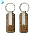 New Product Wood-like Wholesale Blank Custom Leather Keychain with Logo