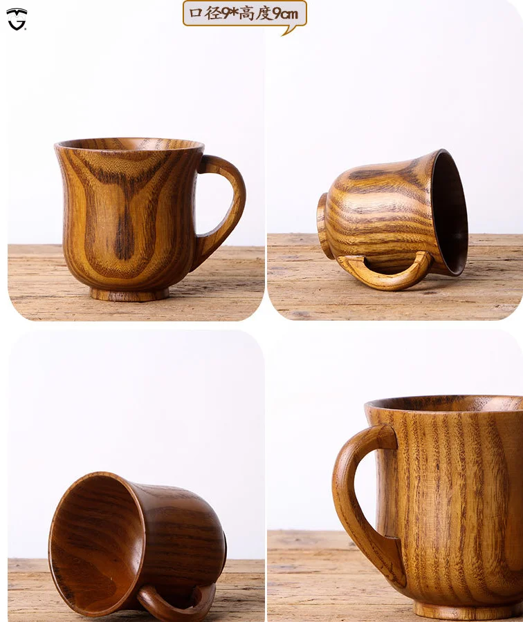 Jujube Japanese Travel Jujube Wood Mug Coffee Tea Beer Wine Wooden Cup