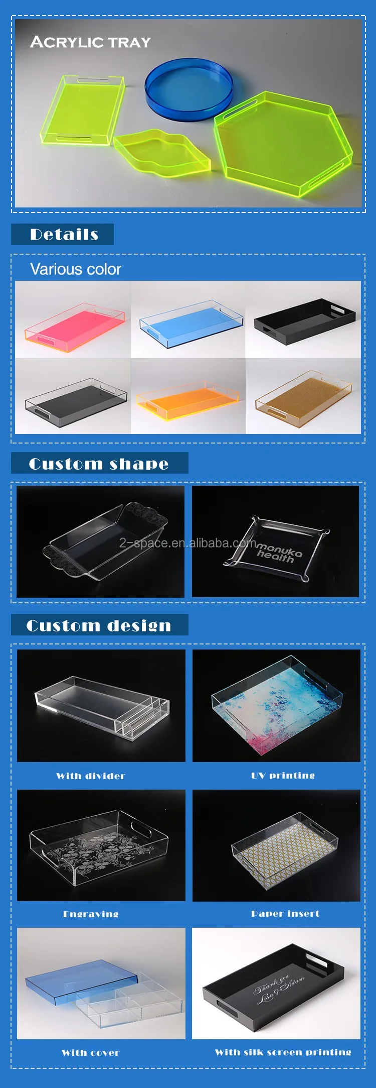 acrylic tray