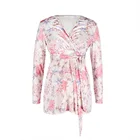 European American style Clothing floral Print V-neck Shirts Pregnant woman Tops Tee Tunic