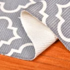Chinese factory direct washable floor carpet mat for hotel lobby home car grey bottom white printing rug custom