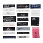 Luxury fashion Damask Clothing Neck High Quality End Fold Brand Logo Custom Garment Size Woven Label