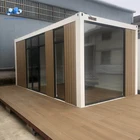 mini prefabricated wood modular prefab glass house cabin