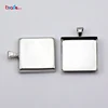 Beadsnice ID 1897 pendant blanks wholesale Pendant trays depth 3mm Square 25mm sold by PC jewelry findings manufacturers