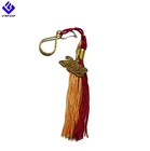 Custom Graduation Keychain Tassel With 2018 Year Charm In Orange And Red