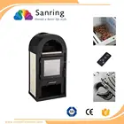 Indoor Marble Fireplace Cultured Marble Fireplace with Iron Casting Plug Wood Fireplace