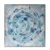 Blue Circle gallery wrapped Embellishing Hand Touch Wall Art Canvas Print Interior Design Work Art