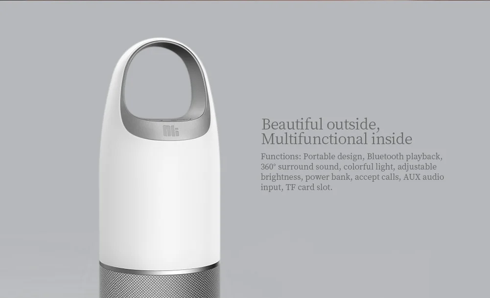 Nillkin MC3 led wireless bluetooth speaker with power bank and TF Card colorful music light 4.2 Bluetooth - ANKUX.COM