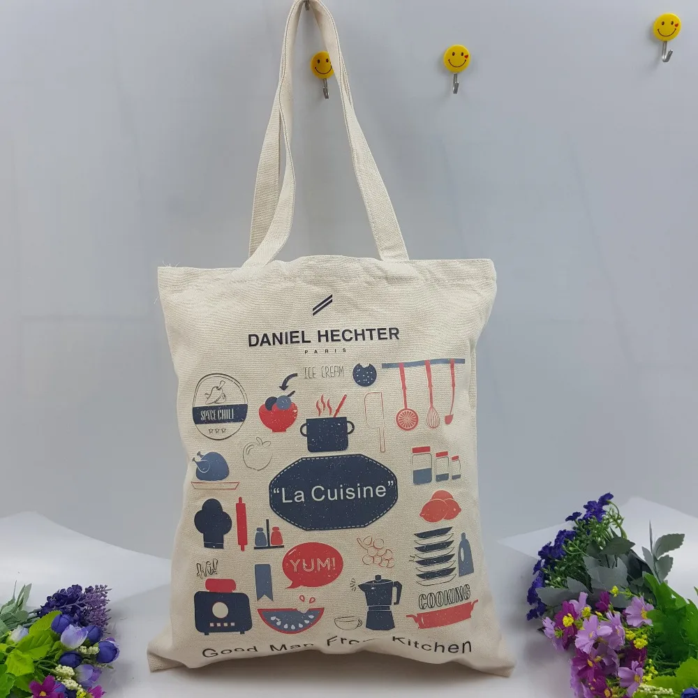 wholesale promotional custom printed natural cotton canvas cloth
