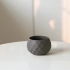 Hot sale wholesale factory price matte black modern home decoration miniature clay flower pots for living room