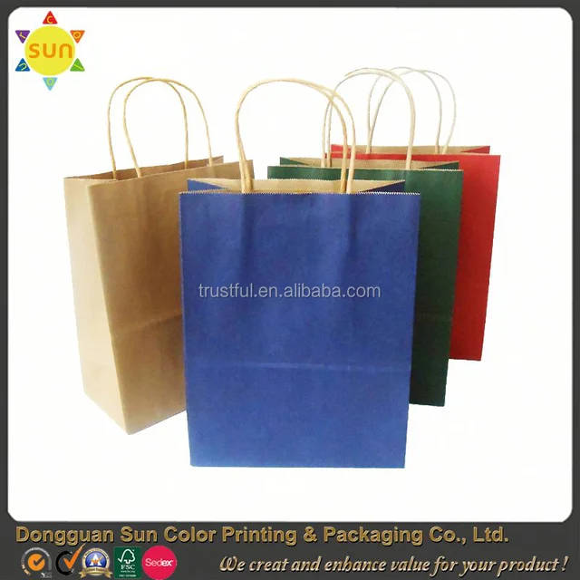 custom kraft paper bag for charcoal/small brown kraft paper bags