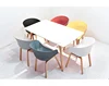 Modern White Black Wooden Dining Table Set Chairs Table Basse For 6 Seaters Furniture