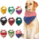 Custom Printed Bandanas For Dogs Pet Bandana Triangle Plaid Bibs Cat Dog Birthday Bandana Scarf Pet Dog Cat Bow Tiess