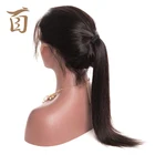 Double drawn hair straight 100% human hair wigs
