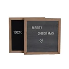 Home Decoration Wooden Craft Felt Letter Board With Oak Frame