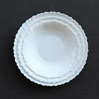 Heat resistant opal glassware plate opal glass tableware dinner plate set