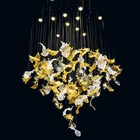 Customized design hotel lobby club decorative glass led chandelier light
