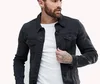 2017 Hot Sale Slim Men's Jacket 100% Cotton Color Black Denim Jacket