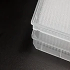 Two type 384 well plastic PCR plate lab disposable consumables