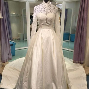 Lace Coat Wedding Dress