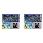 Secure anti-Countefeit One Time Use Qr Code hologram sticker