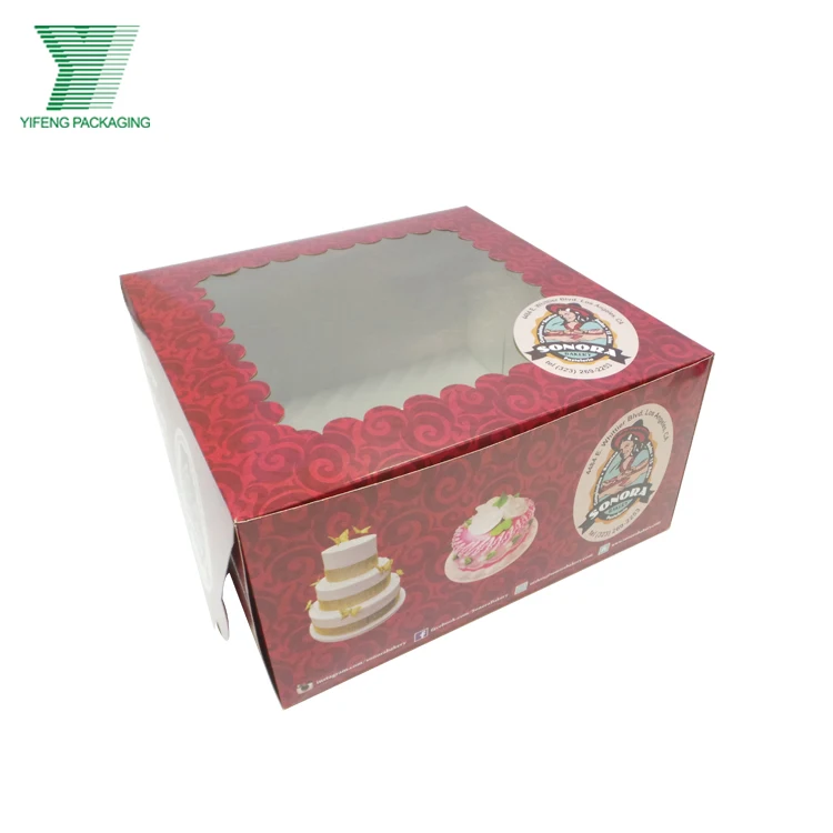 wholesale luxury packaging transparent cake box cup cake box