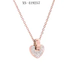 Love Heart Necklaces Stainless Steel Small Pendants Necklaces