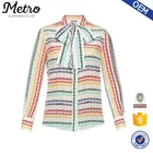 China Supplier 100% Silk Colorful Women Fashion Blouses