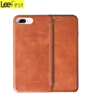 Luxury Smartphone Vintage Genuine Leather Flip Case For iPhone 8 Plus , Cell Phone Case For iPhone 7 Plus