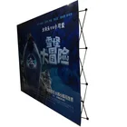 Custom Trade show 3x3 4x3 adjustable Straight pop up tension fabric display stand advertising 8ft 10ft 20ft stand