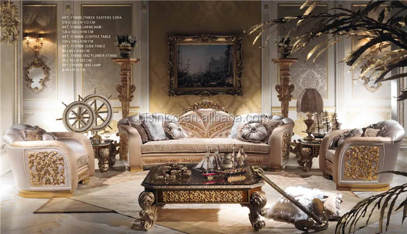 imperial italian palace living room sectional sofa,newest ornate
