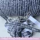 black lace elastic custom printed ribbon for baby headbands