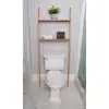 good quality bamboo over the toilet shelf, toilet organizer rack