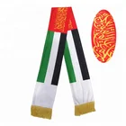 clients design custom jersey material Golden printing UAE Flag Day scarf