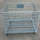 Heavy Duty Js Warehouse Storage Cage JS Collapsible Storage Cage Warehouse Stackable Box
