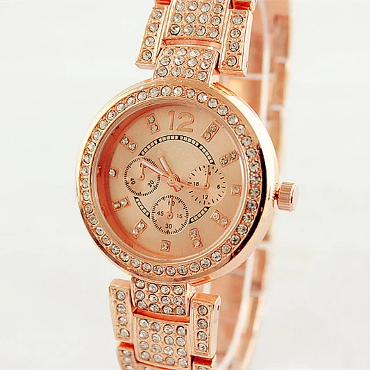 Luxury gold womens wristwatch latest watches for ladies relojes dorados montre femme fantaisie montre or girls orologi uhr