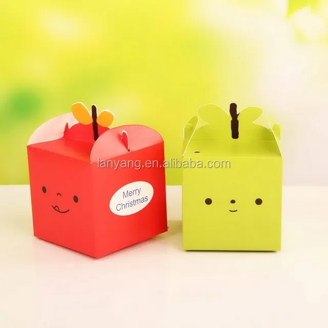 cute apple cupcake boxes new arrival merry christmas packaging