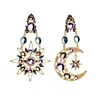 Fashion earrings set auger stars the moon pendant women's earrings
