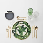 Disposable SGS FDA Stocked Plastic Ceramic Dinner Plates Melamine For Wedding