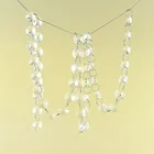 Free Shipping 5meters 14mm clear/transparent DIY crystal glass beaded curtain for home door window decoration