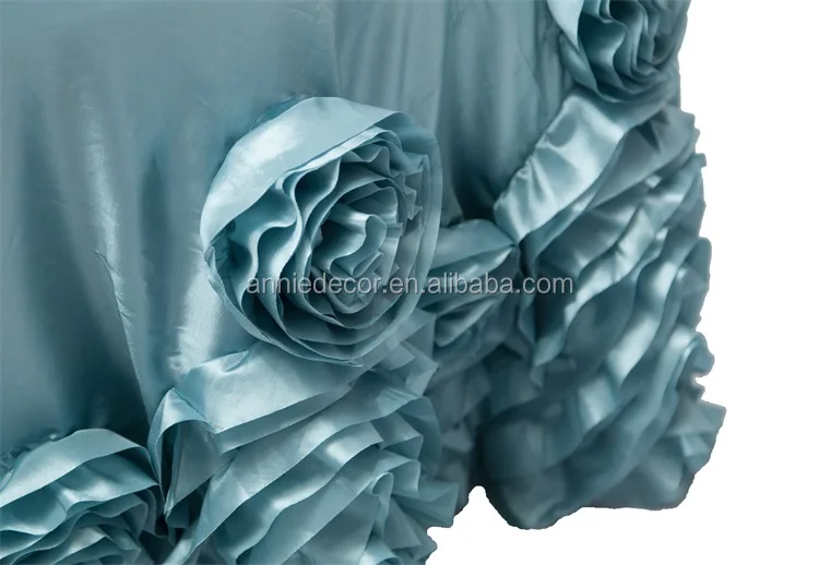 Factory customized solid color rose table cloth designs for birthday