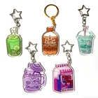 Custom Acrylic Glitter Epoxy Charms Keychains